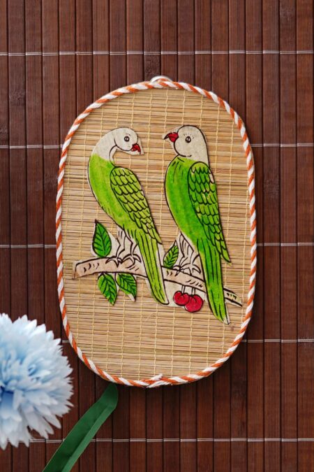 Parrot Couple Bamboo Art For Home Decor | Bamboo Art For Bird's Lovers
